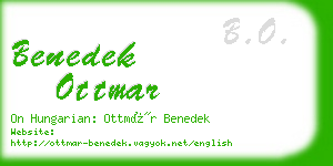 benedek ottmar business card